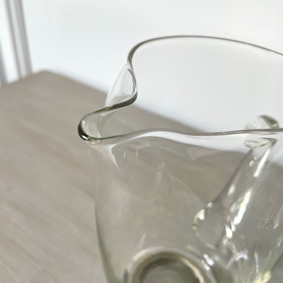 VINTAGE Mid-Century Silver Smith Studio Glass & Silver Cocktail Pitcher - Picture 8 of 10